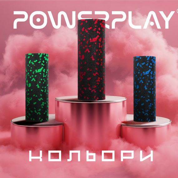 Массажный ролик (роллер) гладкий Паверплей PP-4346 Mini EPP Foam Roller Черно/Красный (15x5,3см.) | Зображення 9