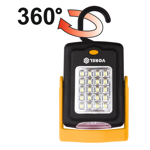 Фонарик подвесной светодиод 20+3 LED 98X67X18мм VOREL-82730 | Зображення 6
