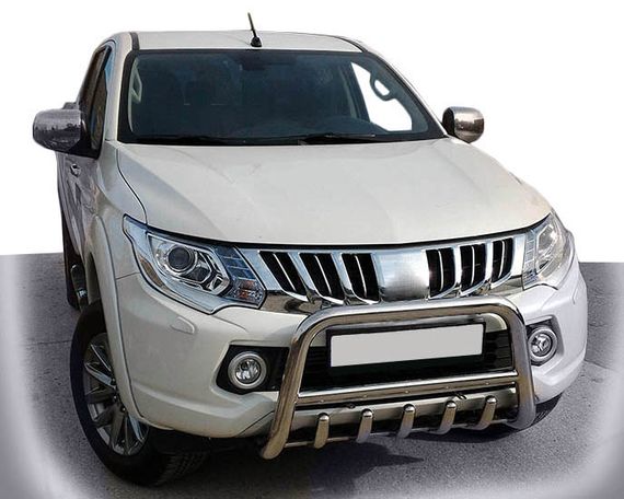 Кенгурятник WT003 (нерж) для Mitsubishi L200 2015-2024 гг