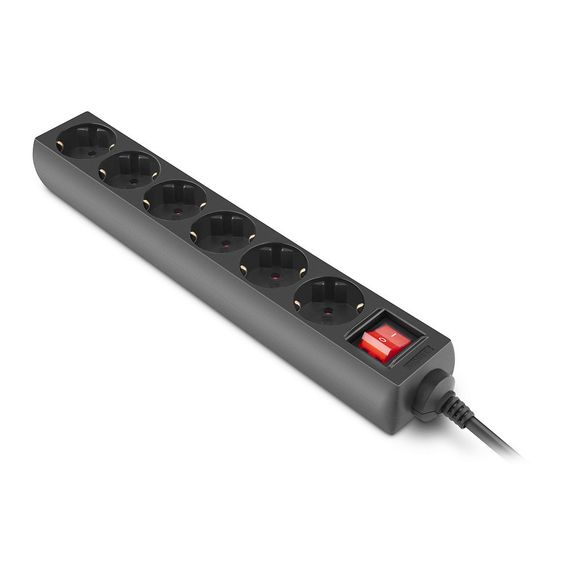 Мережевий фільтр живлення REAL-EL RS-6 Protect M 1.8m, black (EL122300032) | Зображення 3