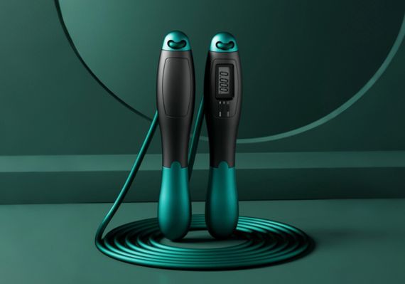 Швидкісна скакалка з лічильником EasyFit чорний-зелений (EF-1916-GN) | Зображення 4