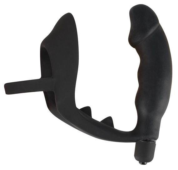 Ерекційне кільце з анальною пробкою - Black Velvets Ring & Vibro Plug | Зображення 4