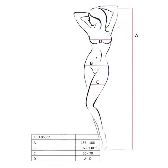 Бодістокінг Passion ECO BS002 white, відкритий доступ, імітація підв’язок, абстрактний малюнок | Зображення 4