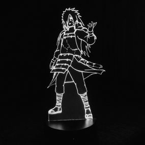 Акриловый светильник-ночник Учиха Мадара (Uchiha Madara) 2 белый tty-n000396