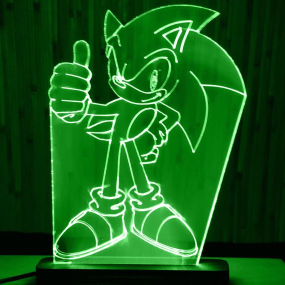 Акриловый светильник-ночник Соник 2 зеленый tty-n000101