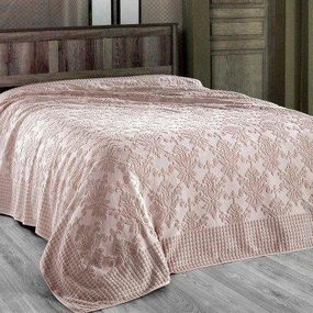 Простынь махровая евро Arya Sitare AR-TR1003902-pink 200х220 см розовая