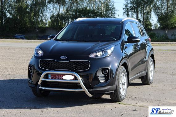 Кенгурятник WT023 (нерж) для Kia Sportage 2015-2021 рр | Зображення 1