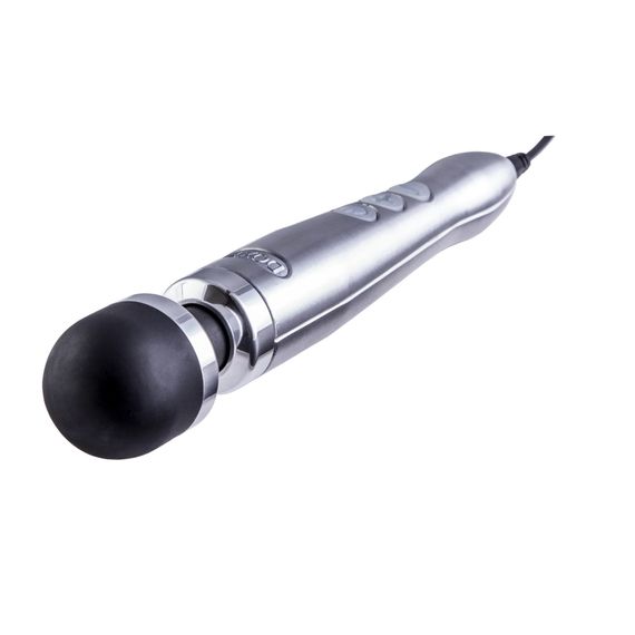 Вібромасажер DOXY Die Cast 3 Silver (Satin), дуже потужний, живлення 220В, металевий корпус | Зображення 1