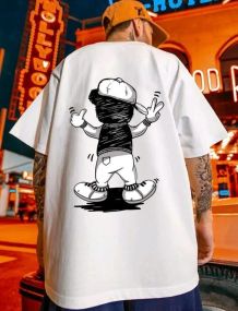 Футболка чоловіча з принтом повсякденна L Білий