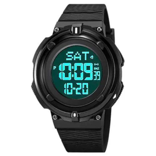 Годинник наручний чоловічий SKMEI 2010BKWT BLACK-WHITE, годинник армійський скмей, годинник спортивний. Колір: чорний | Зображення 1