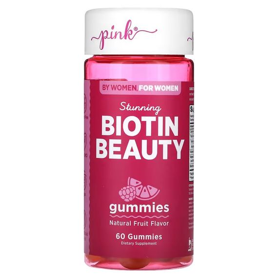 Біотин Pink Biotin Beauty (Natural Fruit), 60 Gummies