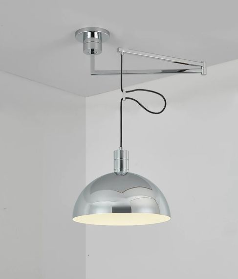 Люстра підвісна на 1 лампочку 26735 Хром 35-75х35х35 см.