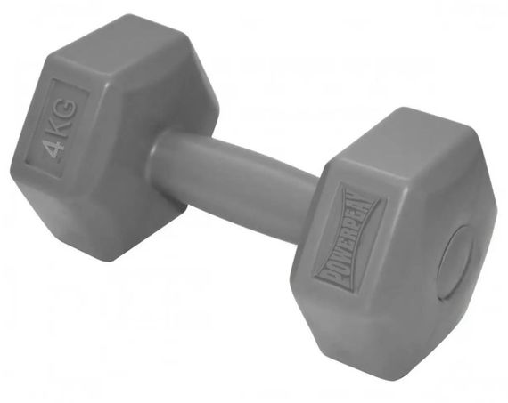 Гантель композитна PowerPlay 4124 Hercules 4 кг, Сіра 1 шт (PP_4124_4kg) | Зображення 1