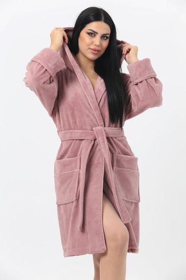 Жіночий халат Nusa 6915, пудровий S | Зображення 6