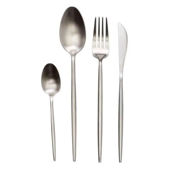 Набір столових приборів 24 предмети столовий набір на 6 персон Сріблястий HP-20-16