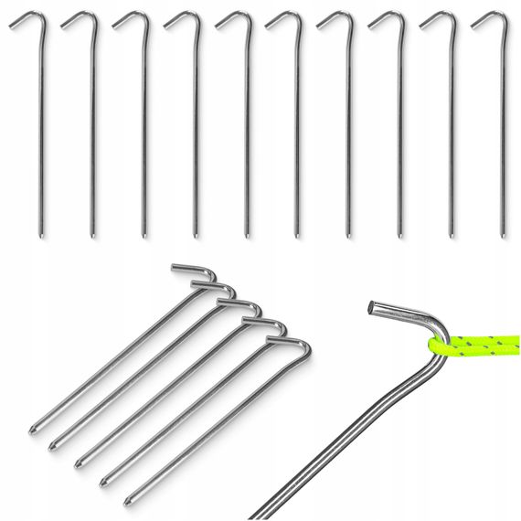 Набір кілочків для намету Mountain Goat сталеві 20 см 10 шт (P-5905973406857) | Зображення 8