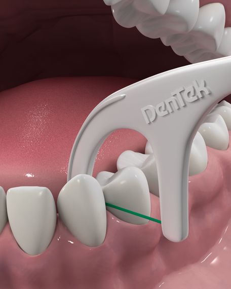 Флоc-зубочистки DenTek Triple Clean Floss Picks потрійне очищення, 75 шт. | Зображення 3