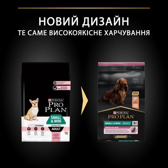 Сухий корм Purina Pro Sensitive Skin для собак дрібних порід схильних до алергії з лососем 7кг