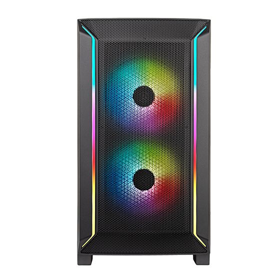 Корпус SilverStone Fara FA312Z-BG без БП 2xUSB3.0 2x140мм ARGB VGA 365мм LCS ready TG Side Panel mATX чёрный SST-FA312Z-BG | Зображення 4