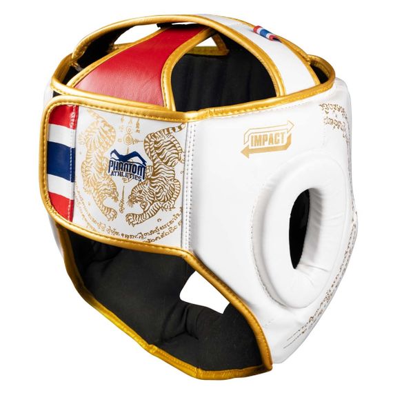 Боксерський шолом Phantom Muay Thai Full Face White Gold (капа в комплекті) | Зображення 2
