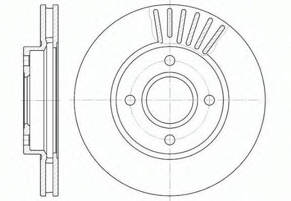 Диск гальмівний FORD MONDEO, SCORPIO передн., вент. (вир-во REMSA) REMSA 621110 на FORD GRANADA I (GAE, GGE)