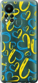 Чехол на Infinix Hot 11S Сердца UA "5292u-2757-17620"