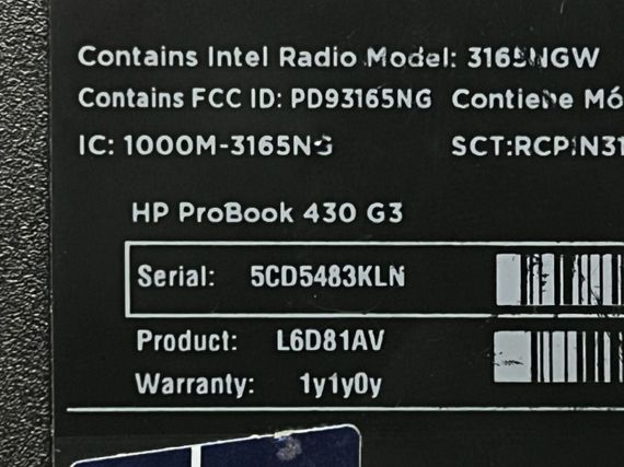 Ультрабук Б-класс HP ProBook 430 G3 / 13.3" (1366x768) TN / Intel Core i3-6100U (2 (4) ядра по 2.3 GHz) / 8 GB DDR3 / 500 GB HDD / Intel HD Graphics 520 / WebCam / АКБ не работает б/у | Зображення 7
