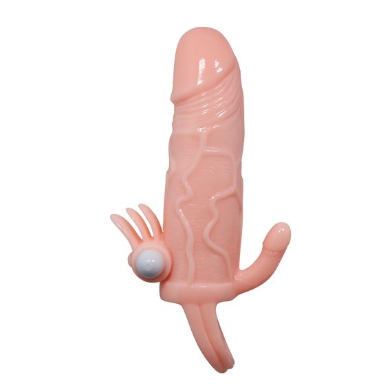Насадка на член - Brave Man Vibrating Penis Sleeve Flesh | Зображення 2
