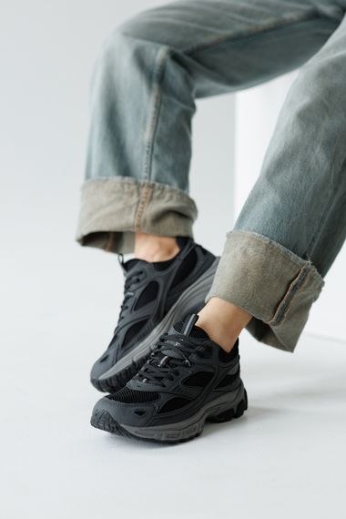 Кросівки жіночі шкіряні 591342 Сірі чорні 36 37 38 39 40 | Зображення 7