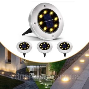 Садовый уличный светодиодный фонарь-подсветка на солнечной батарее 4шт Solar Pathway Lights