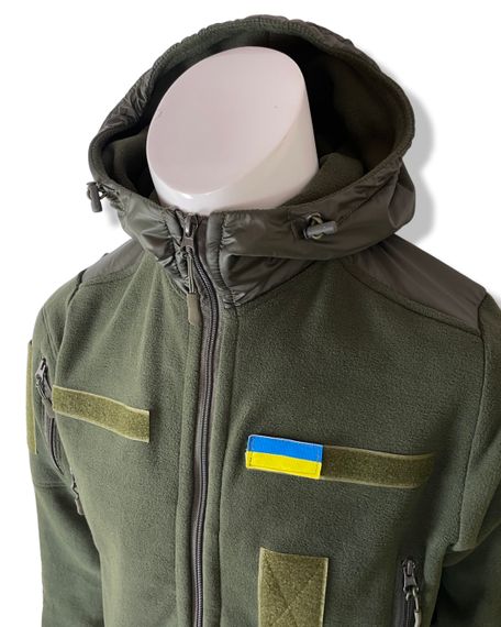 Флісова кофта з капюшоном Олива L | Зображення 4