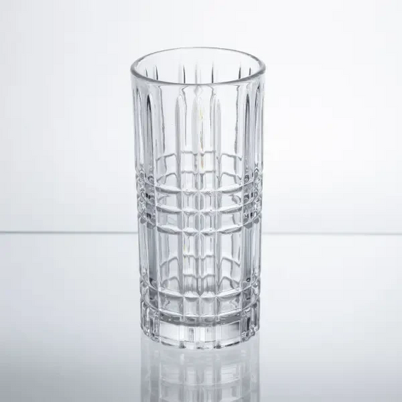 Набір склянок Geometric Glass 6 штук по 300 мл з рельєфним візерунком HP-17-3 | Зображення 1