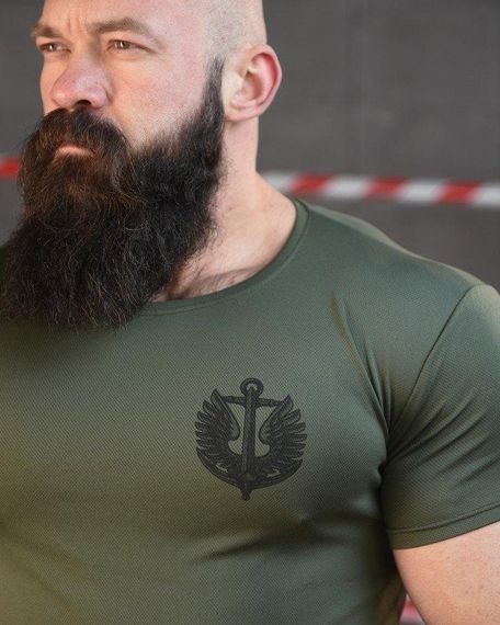 Тактична потоотводна футболка SABUR череп олива ВТ6557 | Зображення 4