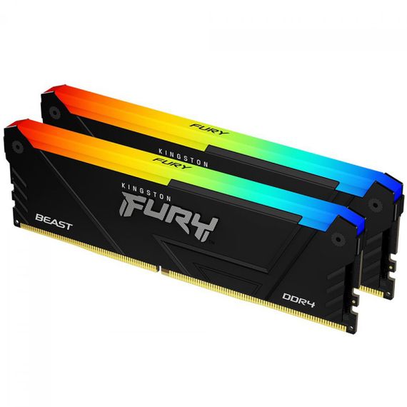 Память ПК Kingston DDR4 64GB KIT (32GBx2) 3200 FURY Beast RGB KF432C16BB2AK2/64 | Зображення 3
