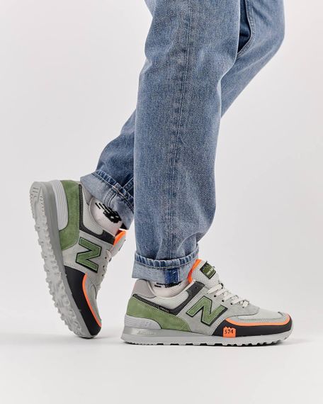 Кросівки чоловічі N3ew B3alan3ce 574 TP2 Gray Green Orange , В'єтнам 44 28.0 см | Зображення 7
