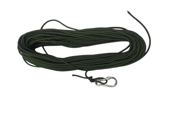 Гачок кішка сталь з шнуром паракорд 20м Вид 2 Olive green хакі М&М (214104) | Зображення 3