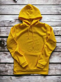 Женский теплый худи толстовка на флисе DA2444 размер L цвет желтый