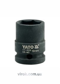Головка торцева ударна шестигранна YATO 1/2" M19 х 39 мм (YT-1009)