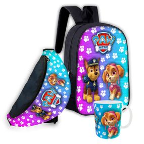Набор детский Щенячий патруль рюкзак 36х27см сумка-бананка,кружка с принтом для мальчика (01633)