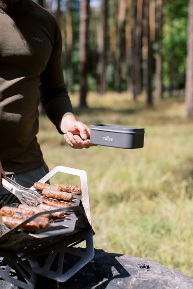 Контейнер для їжі туристичний Tribe Lunch Box Alu 0,5л, ланч-бокс алюмінієвий трайб, контейнер для їжі в похід та риболовлю | Зображення 6