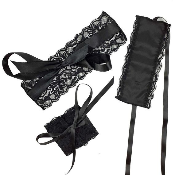 Еротичний набір пов'язка на очі та наручники Blindfold and Handcuffs Aria | Зображення 1