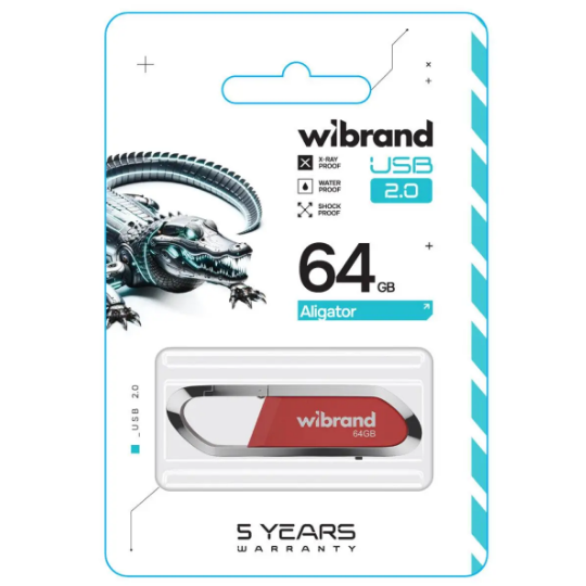 Флешка 8Гб USB 2.0 темно-червоний Aligator Wibrand | Зображення 1