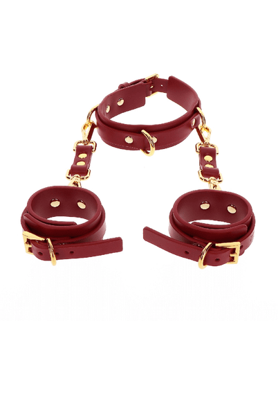 Нашийник з наручниками ing Collar and Wrist Cuffs Red Sex Aura | Зображення 3