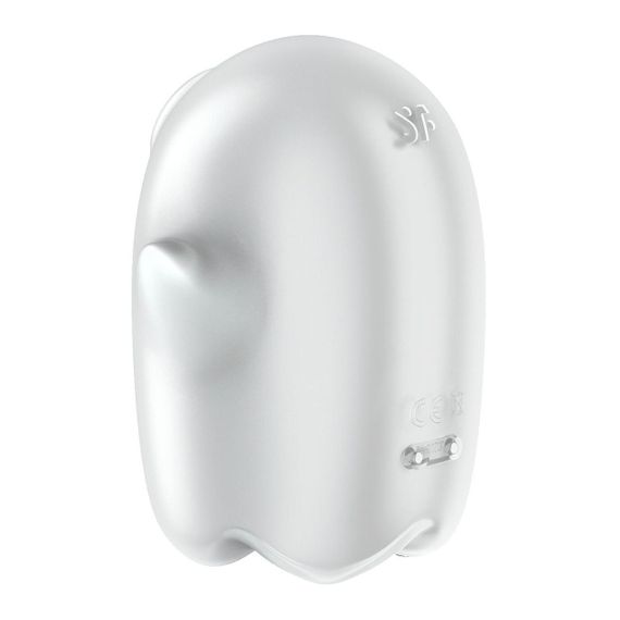 Вакуумний кліторальний стимулятор з вібрацією Satisfyer Glowing Ghost White, світиться в темряві Sex Aura | Зображення 3
