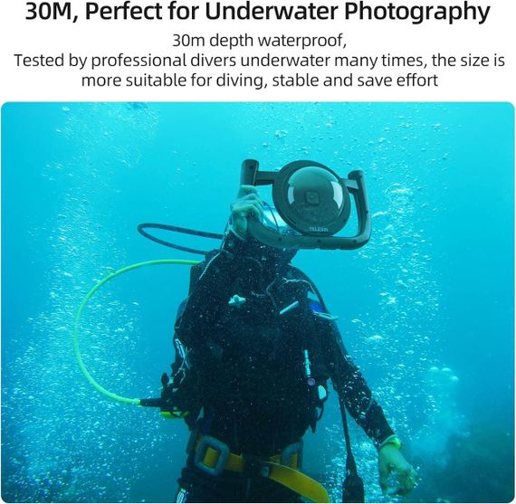 Аквабокс GoPro Hero 12/11/10/9 Водонепроникний бокс кейс корпус для екшн камери для дайвінгу плавання з підводним стабілізатором | Зображення 4