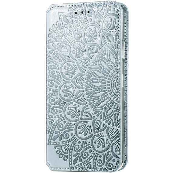 Кожаный чехол книжка GETMAN Mandala (PU) для Xiaomi Mi 10T Lite / Redmi Note 9 Pro 5G Штучна шкіра, Слот для візитки, Сірий