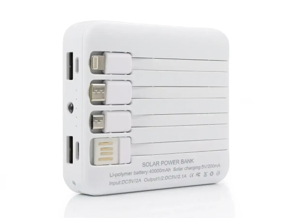 Зовнішній акумулятор (power bank) 40000mAh (10000mAh) Boro YM-384 | Зображення 4