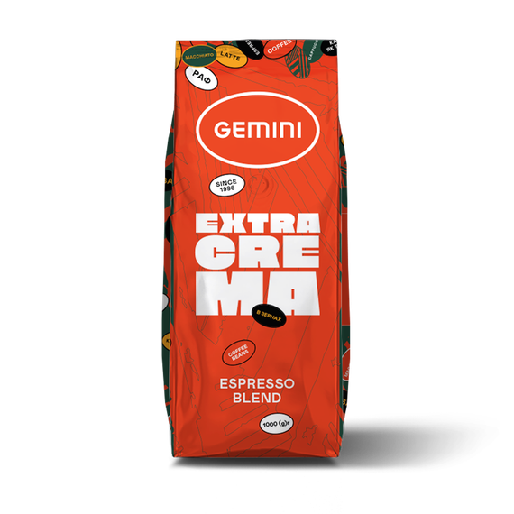 Кава Gemini Extra Crema в зернах 1 кг