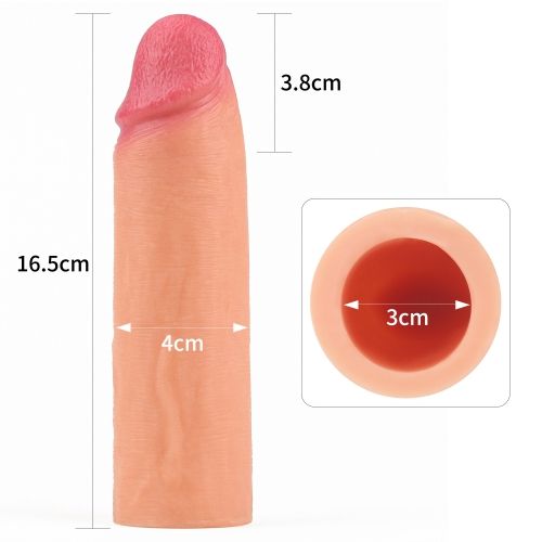 Насадка на член - Revolutionary Silicone Nature Extender Add 1.5" Flesh | Зображення 2