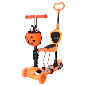 Детский самокат Best Scooter 5в1  Божья коровка Оранжевый